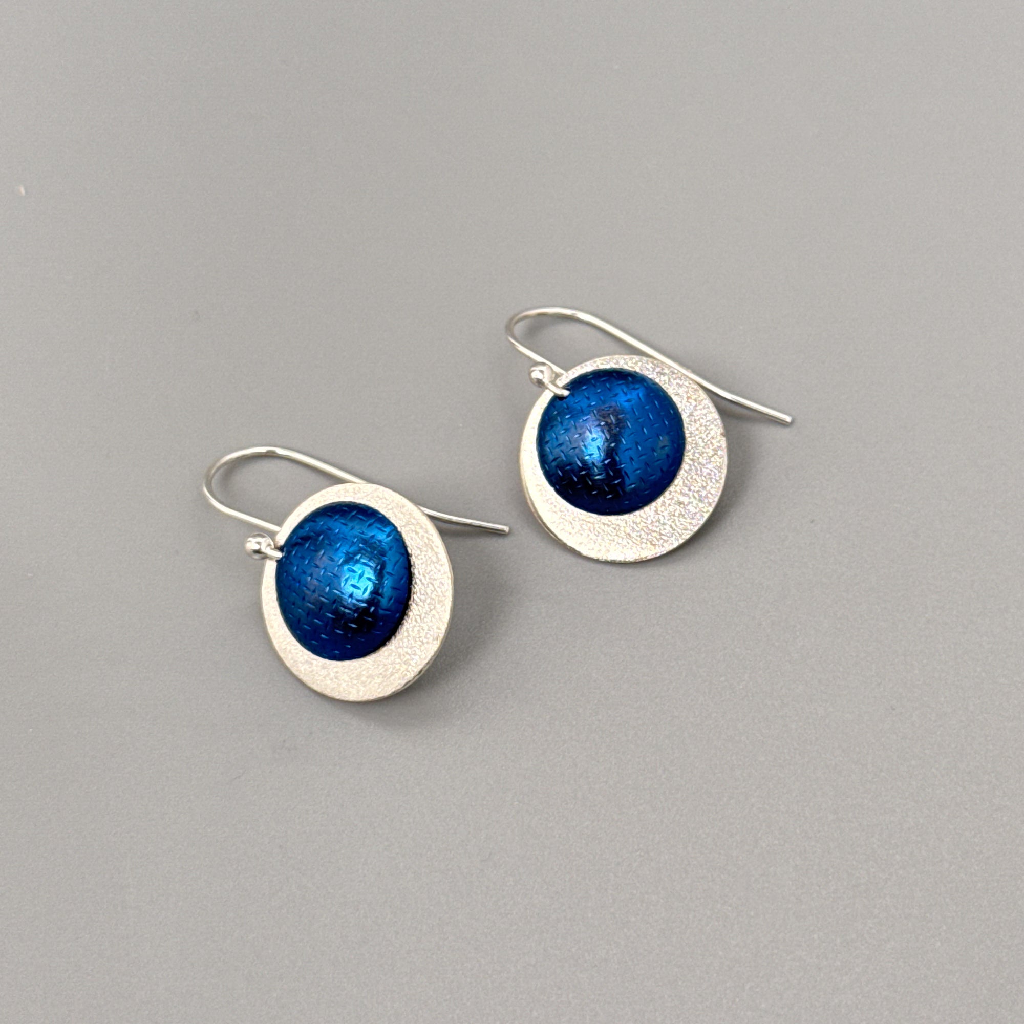 Blue_Colorburst_Circle_Drop_Earrings-Kelli Jewelry