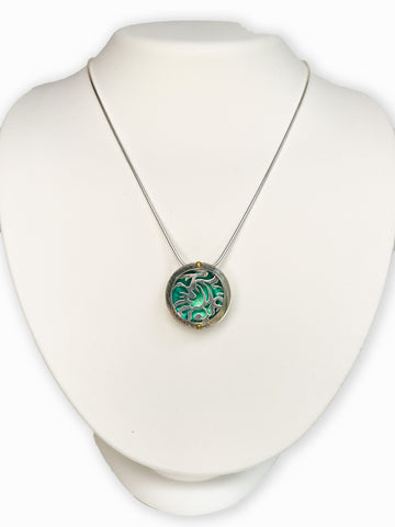 Dragon-Silver and Niobium Necklace