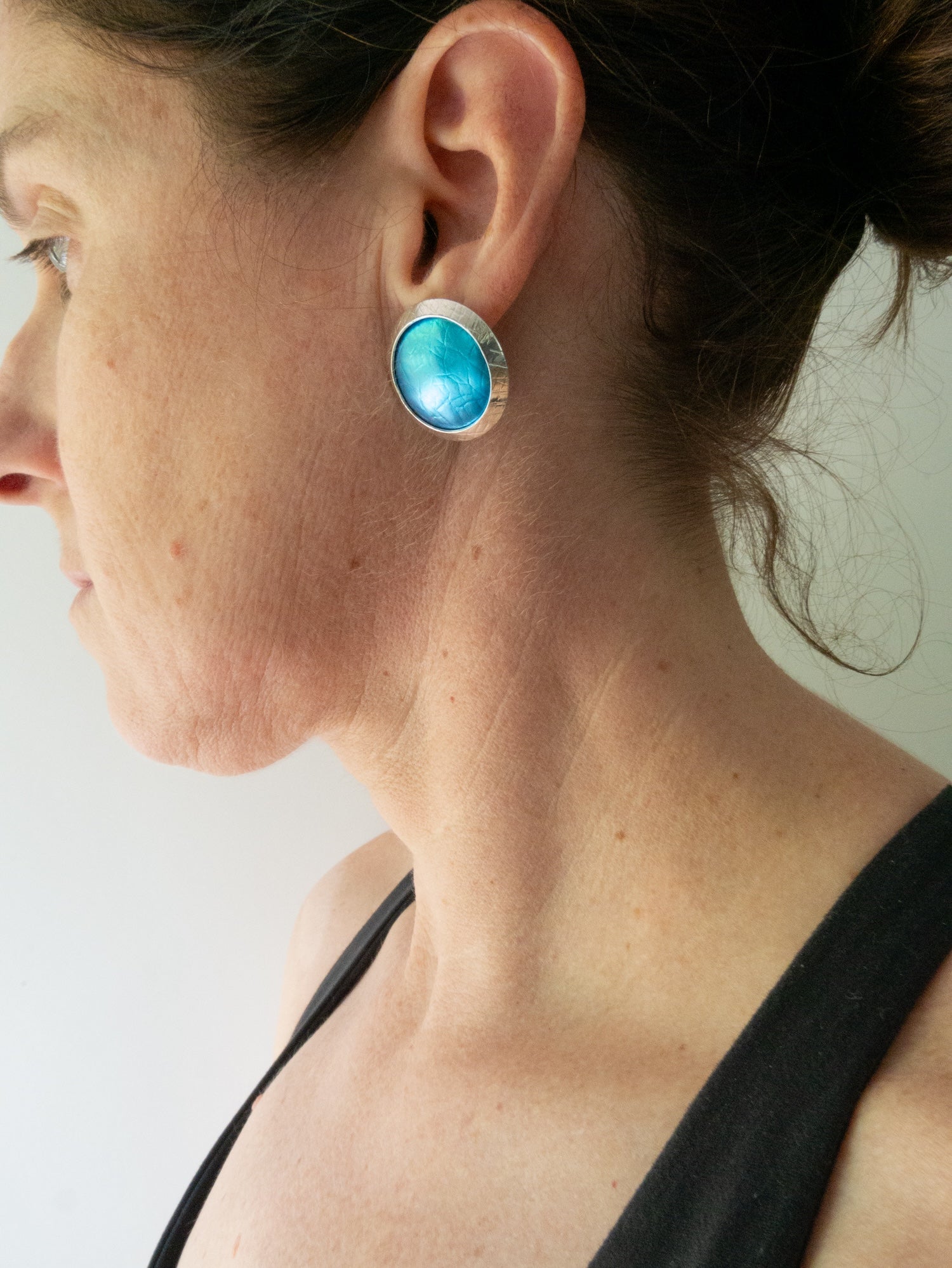 Colorburst Large Button Stud Earrings