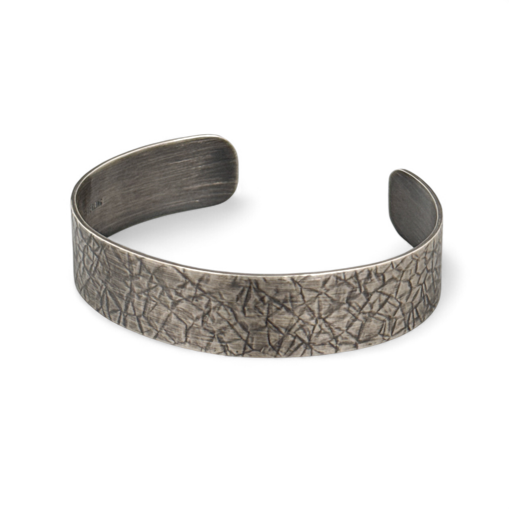 Oxidized Silver Sinew Cuff-Kelli Jewelry
