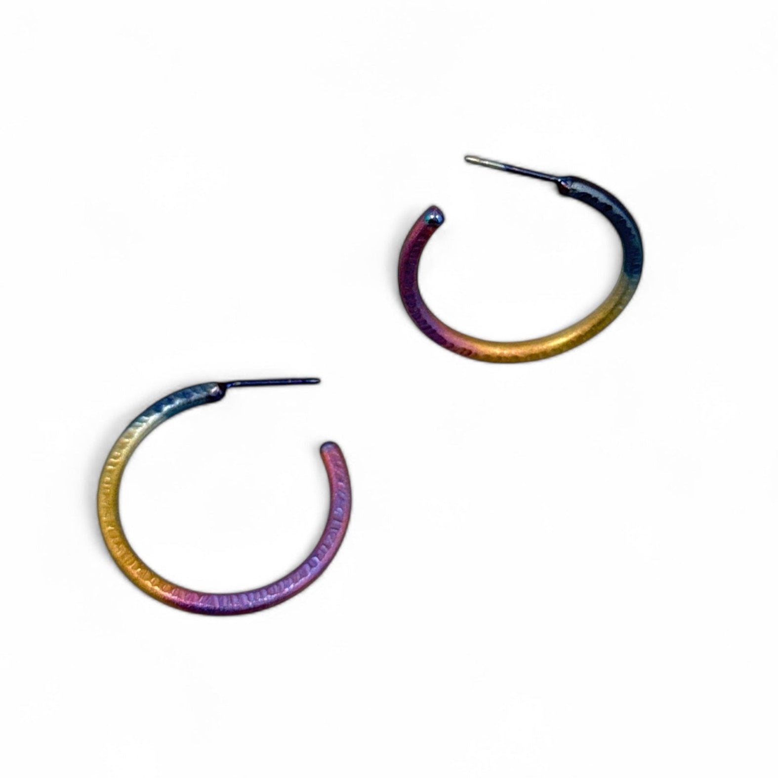 Titanium Multicolored Hoops-Kelli Jewelry