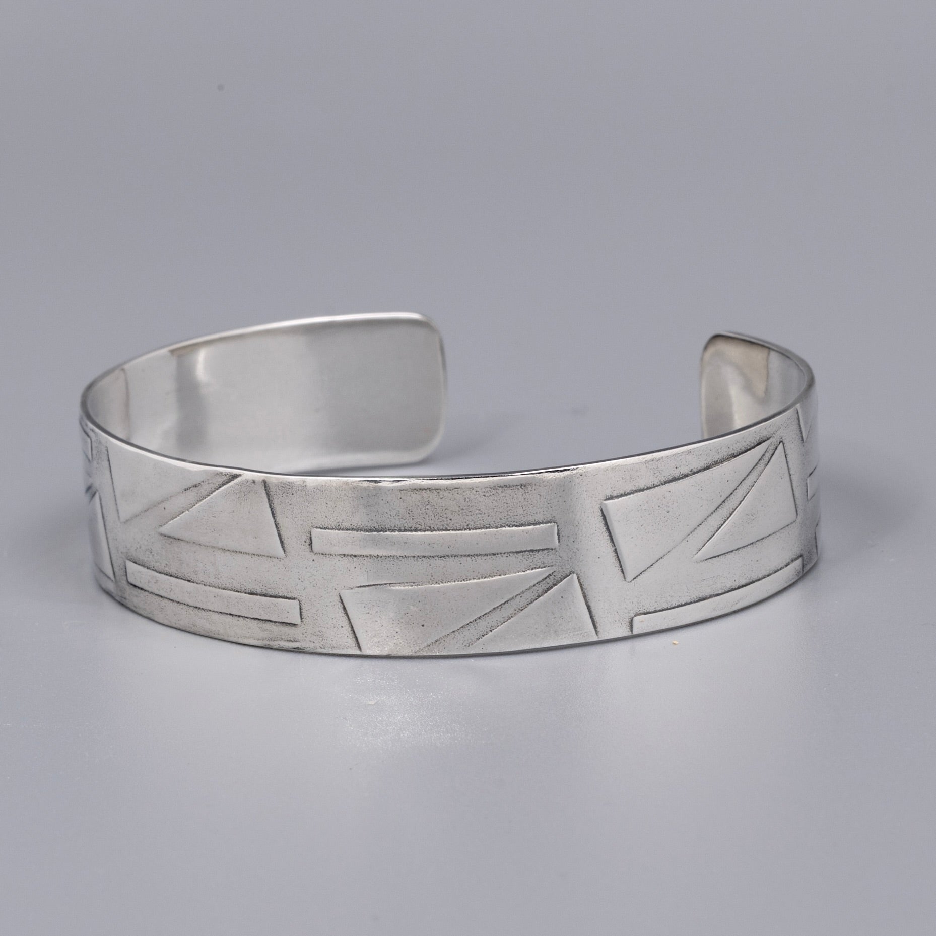 Triad Silver Cuff-Kelli Jewelry