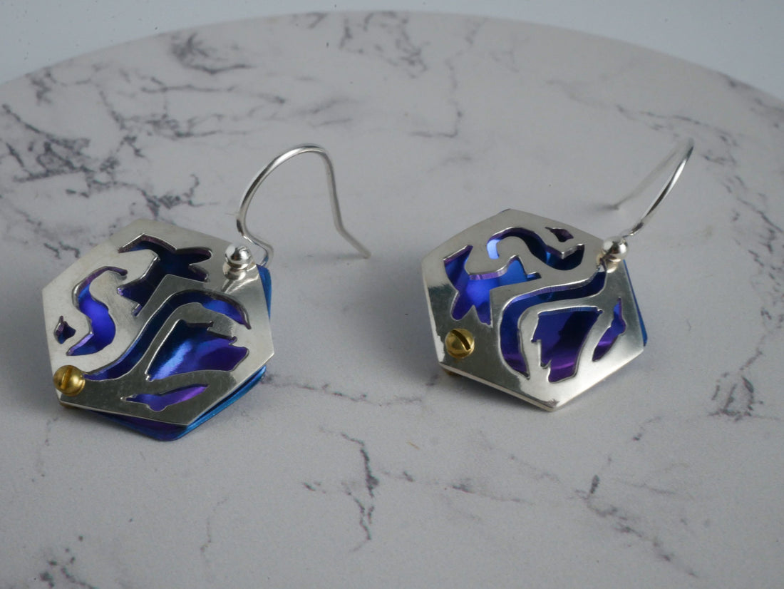 Blue-Movement-Dangle-Earrings-Kelli Jewelry