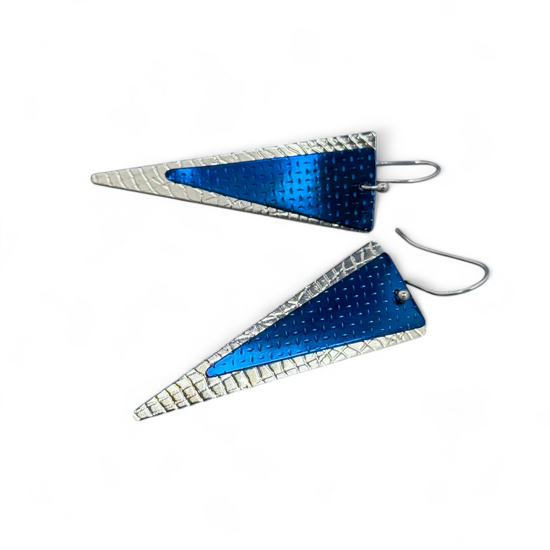 Blue  Prismatic Power Earrings-Kelli Jewelry 