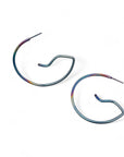 Chameleon Funky Hoop Titanium Earrings -Kelli Jewelry