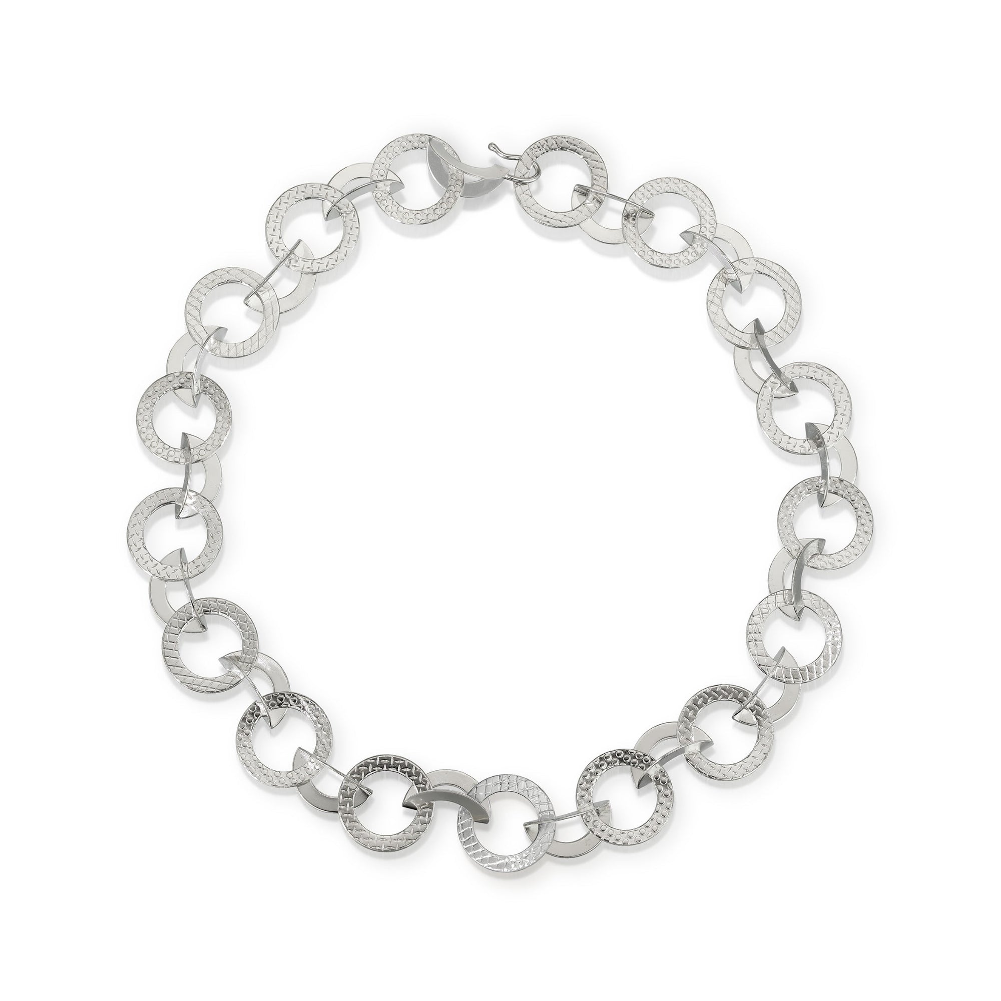 Connecting in Circles Silver Necklace-Kelli Jewelry