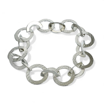 Connecting In Circles Silver Bracelet-Kelli Jewelry