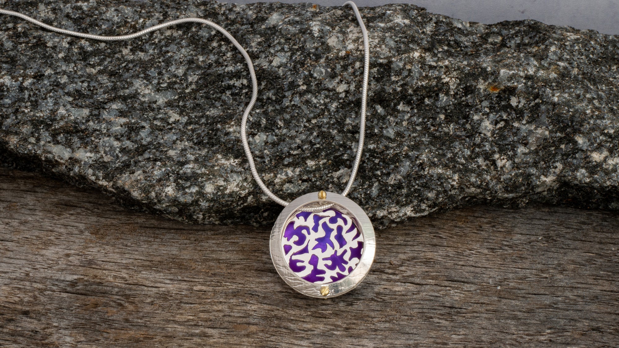 Dancing Silver and Niobium Necklace-Kelli Montgomery Jewelry