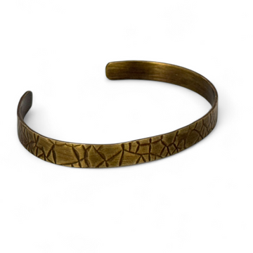 Oxidized Brass Sinew Narrow Cuff-Kelli Jewelry