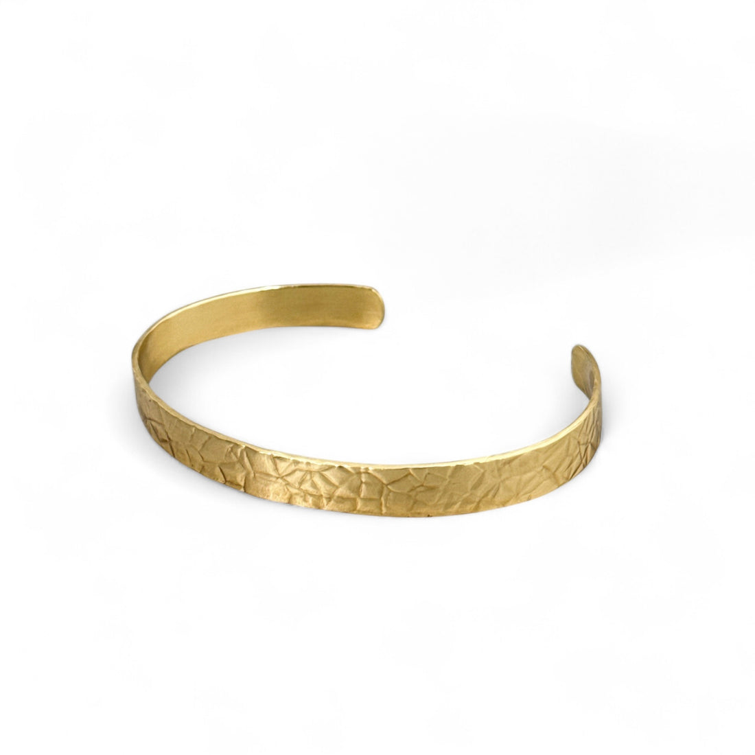 Polished Brass Narrow Sinew Cuff-Kelli Jewelry