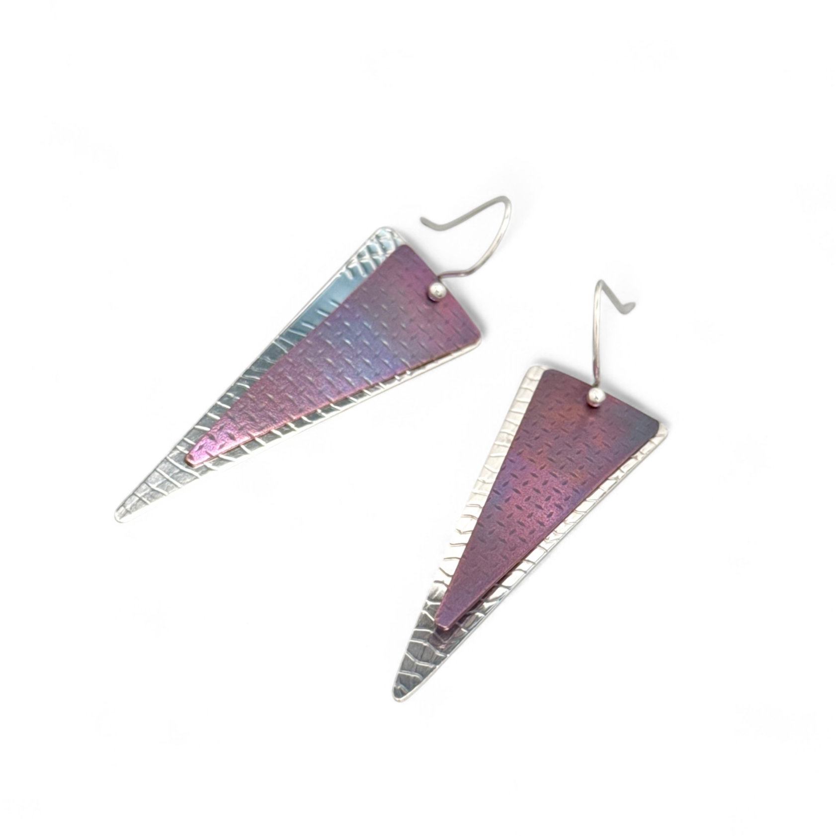 Purple Prismatic Power Earrings-Kelli Jewelry 