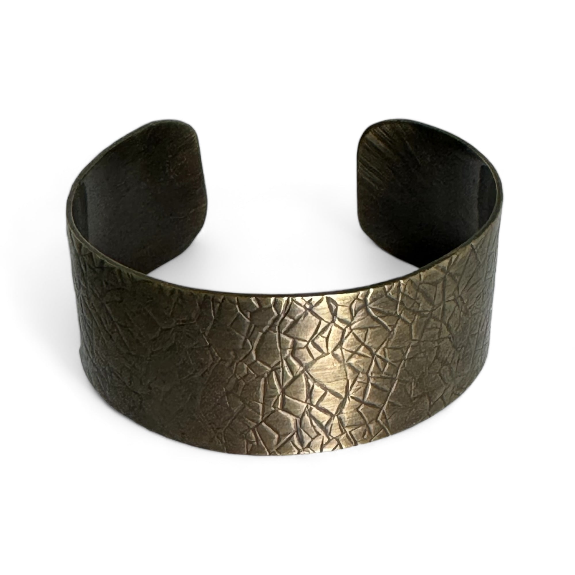 w Wide Brass Antique Cuff-Kelli Jewelry