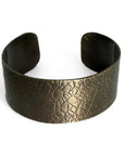 w Wide Brass Antique Cuff-Kelli Jewelry