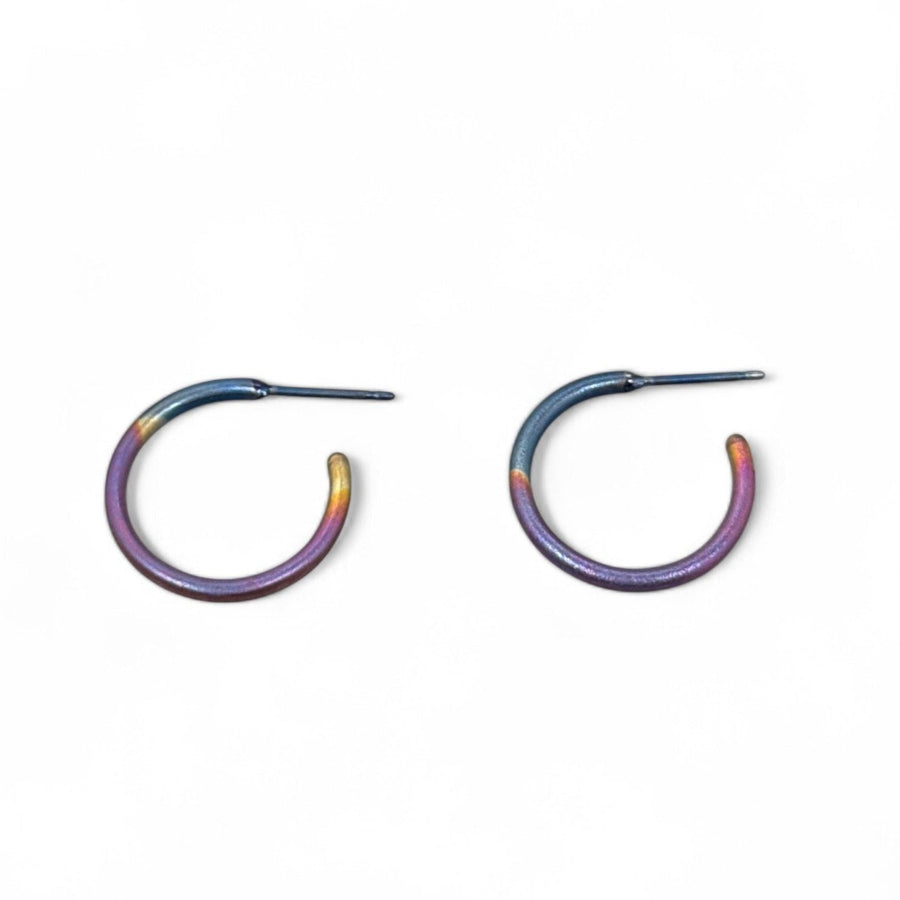 Titanium Micro Hoops 9 round-Kelli Jewelry