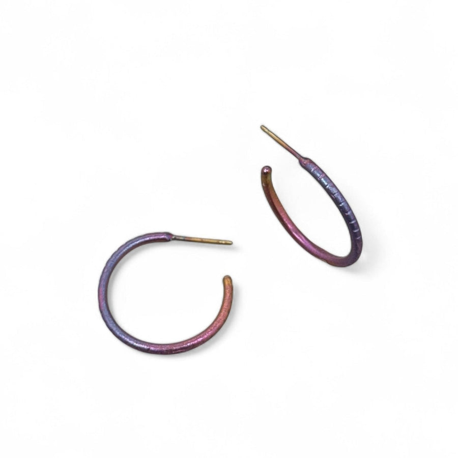 Titanium Micro Hoops Round 8-Kelli Jewelry