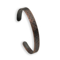 Copper Diamond Patterned Cuff-Kelli Montgomery Jewelry