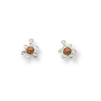 Mini Flower Stud Earrings-Kelli Montgomery Jewelry 
