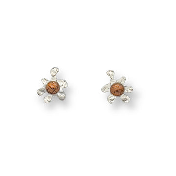Mini Flower Stud Earrings-Kelli Montgomery Jewelry 