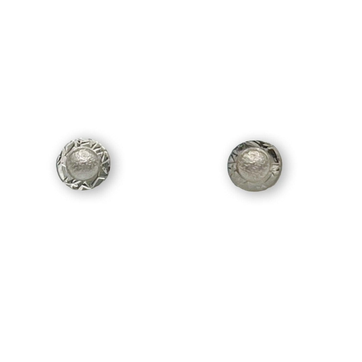 Silver Stud Button Earrings - kelli montgomery jewelry