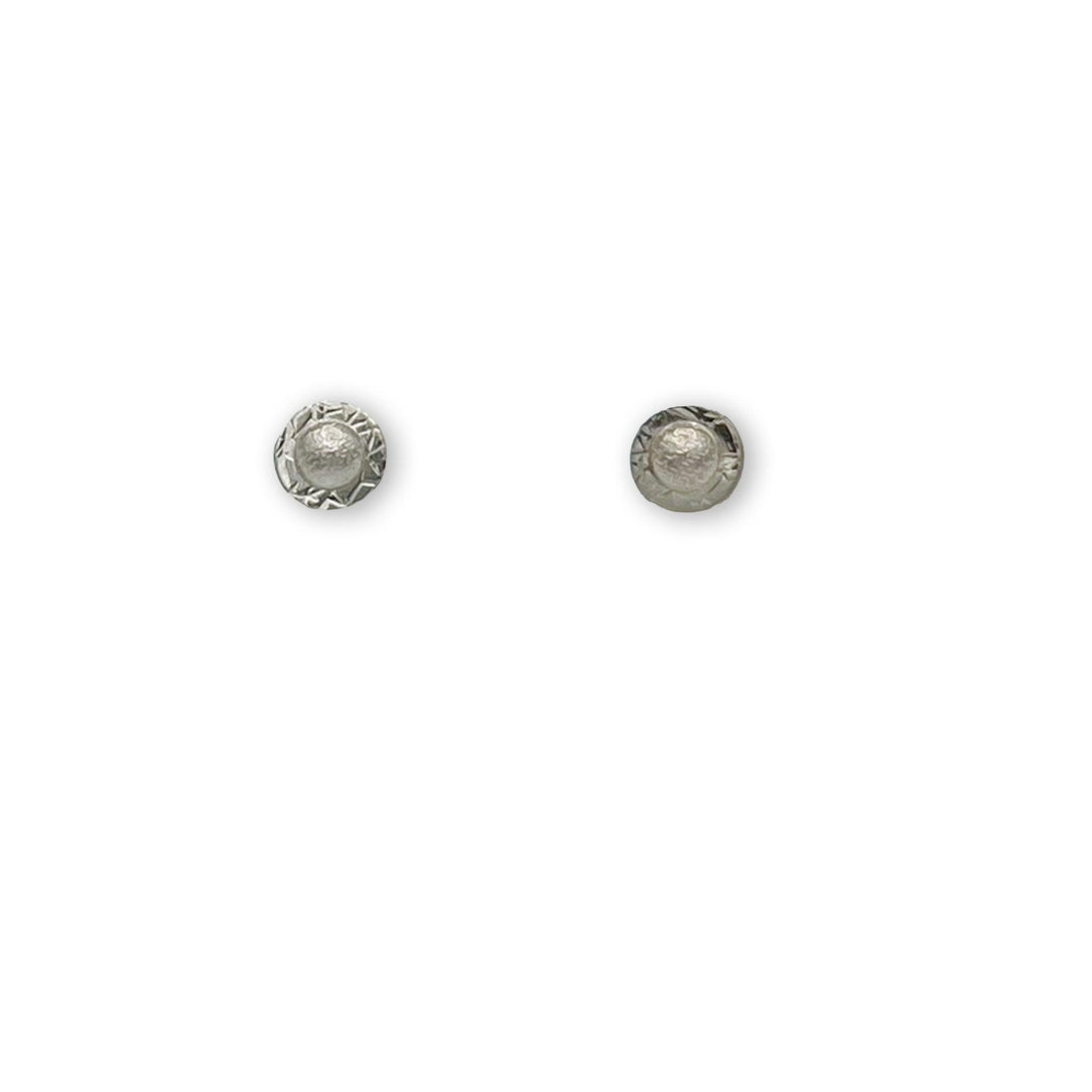 Silver Stud Button Earrings - kelli montgomery jewelry