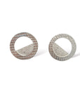 Circling Back Silver Disc Stud Earrings - kelli montgomery jewelry