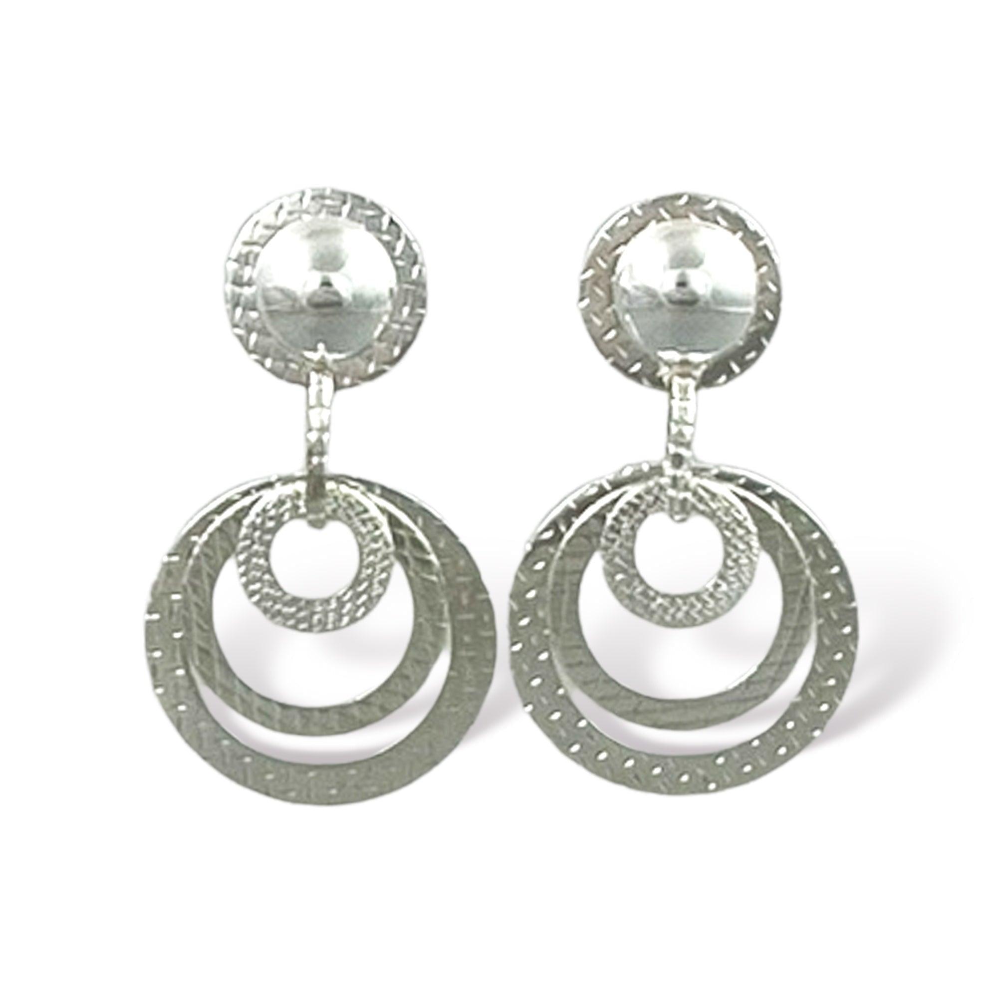 Dangle button circle earrings - kelli montgomery jewelry