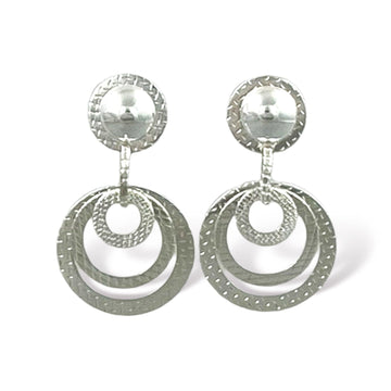 Dangle button circle earrings - kelli montgomery jewelry