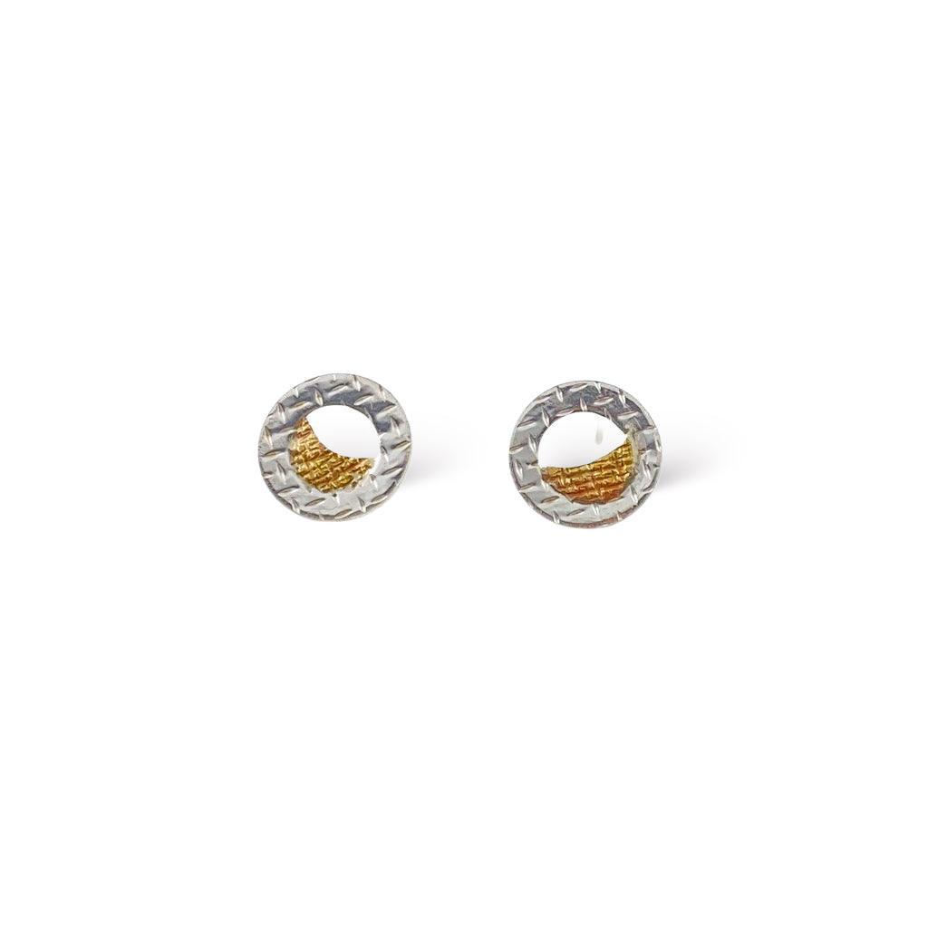 Half Moon Circle Stud Earrings - kelli montgomery jewelry