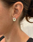 Half Moon Circle Stud Earrings - kelli montgomery jewelry